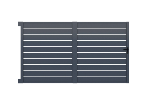 Posuvná brána, hliníková, šířkově nastavitelná, 4000 x 1803 mm